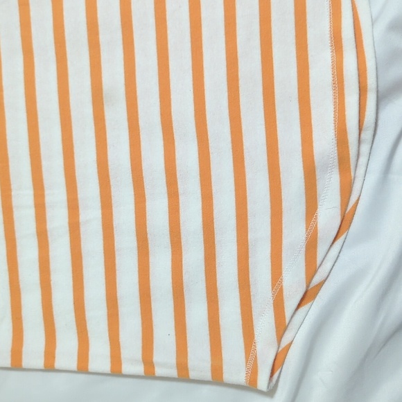 Banana Republic Short Sleeve Striped Top, Color White/Orange Size L - Picture 5 of 13